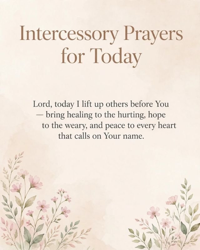 Short Prayers for Today card on webpage 120 Prayers for Today Powerful Short Daily Catholic Inspirational and Images, with tropical palm leaves border and text Lord on this Wednesday steady my heart in faith and give me patience to walk through today with purpose trust and quiet strength