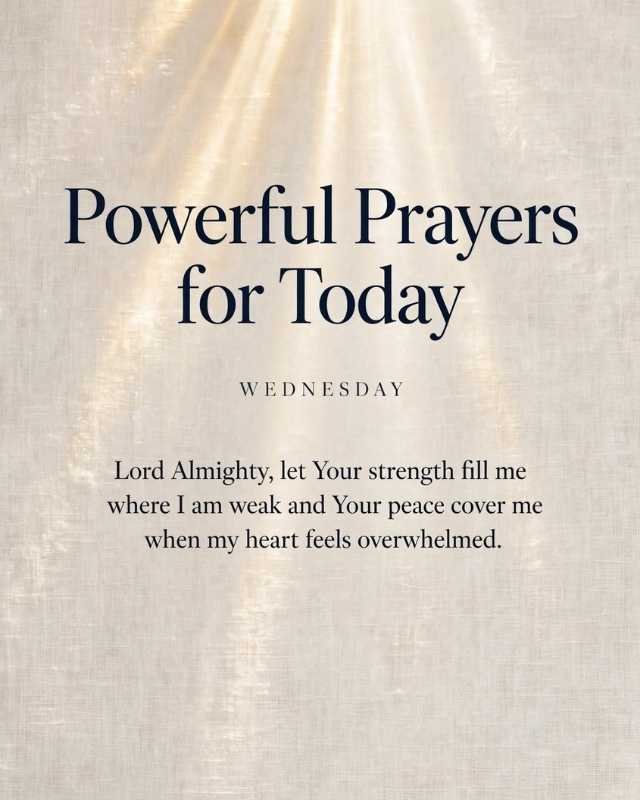 Short Prayers for Today card on webpage 120 Prayers for Today Powerful Short Daily Catholic Inspirational and Images, with tropical palm leaves border and text Lord on this Wednesday steady my heart in faith and give me patience to walk through today with purpose trust and quiet strength
