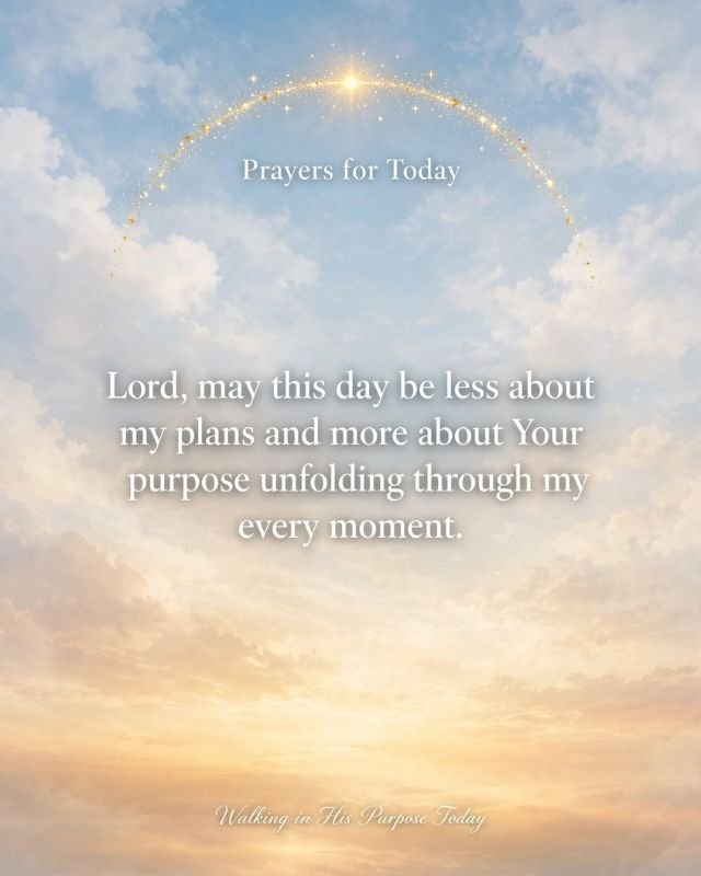 Prayers for Today card on webpage 120 Prayers for Today Powerful Short Daily Catholic Inspirational and Images, with tropical palm leaves border and text Lord on this Wednesday steady my heart in faith and give me patience to walk through today with purpose trust and quiet strength