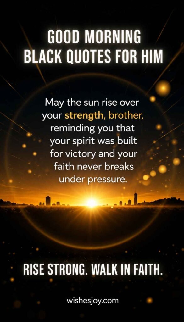 Good Morning Black Quotes Funny – Inspirational coffee quotes about confidence and motivation by WishesJoy.com.